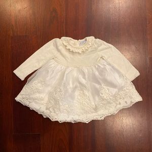 New Mayoral Ivory Velvet Dress